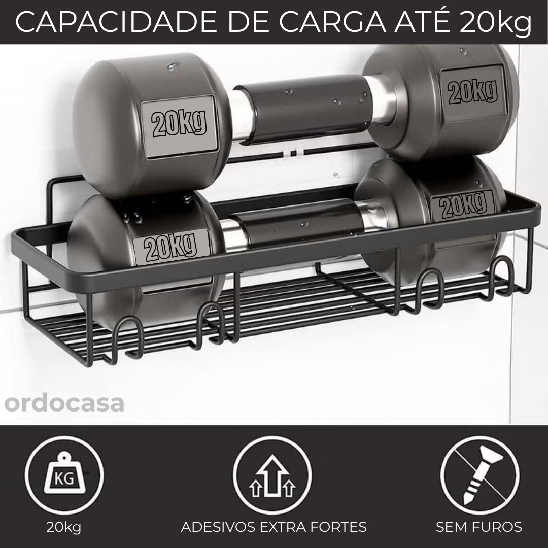 Kit Banho Japandi Premium (6 Peças) - Instalação Sem Furos